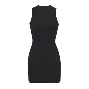 SKIMS Cotton Rib Tank in SOOT